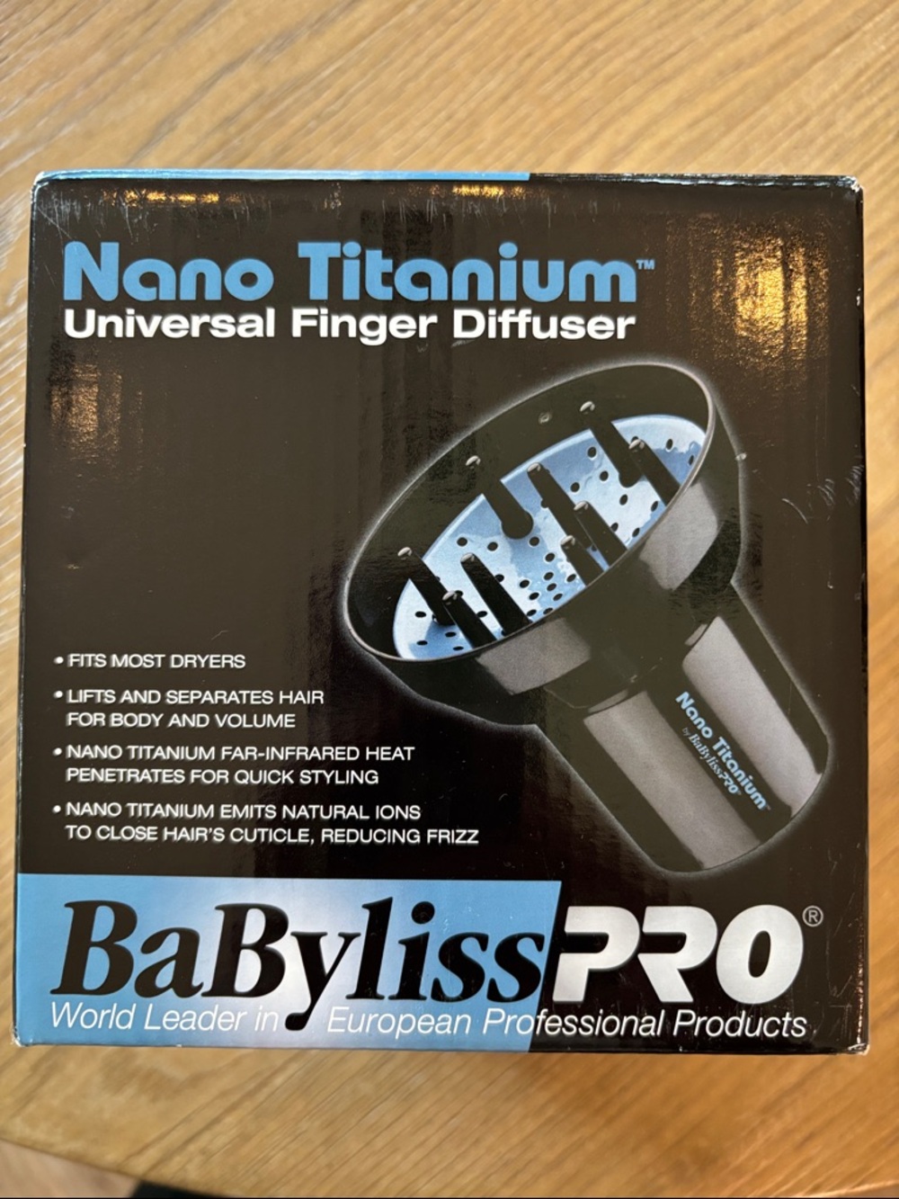 BaBylissPRO Nano Titanium Universal Finger Diffuser - Black/Blue